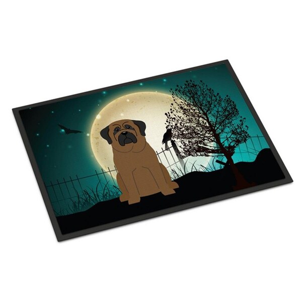 Micasa Halloween Scary Bullmastiff Indoor or Outdoor Mat24 x 0.25 x 36 in. MI887538 - main